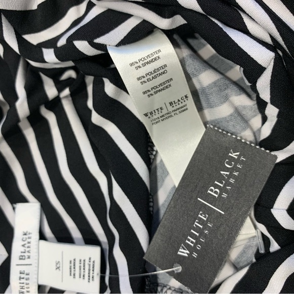 NWT WHBM Empire Waist Black Striped Maxi Tank Dress - Picture 6 of 8